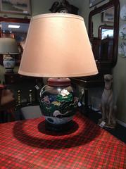 Rare Pair of 19th Century Chinese Porcelain Lotus Blossom Lamps