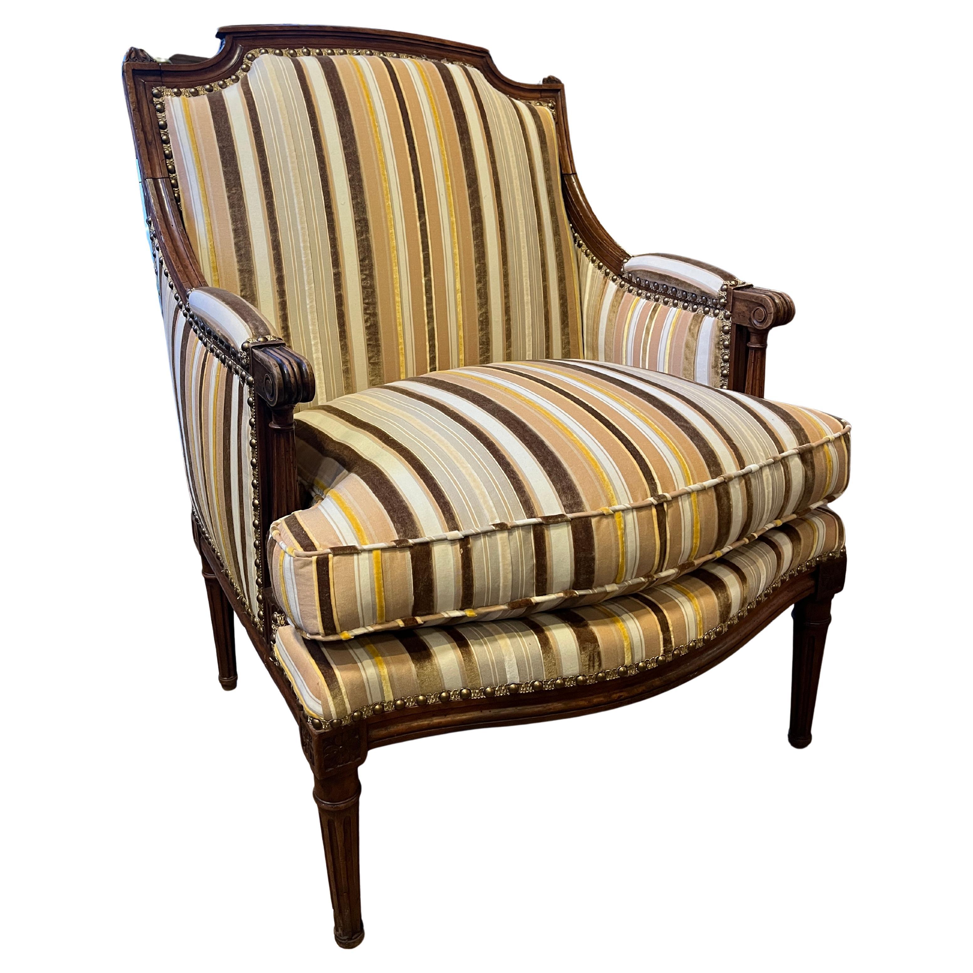 Fauteuil Marquis Louis XVI du 18ème siècle