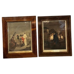 C1830. Pair of French Colored Engravings Amusing Francouis