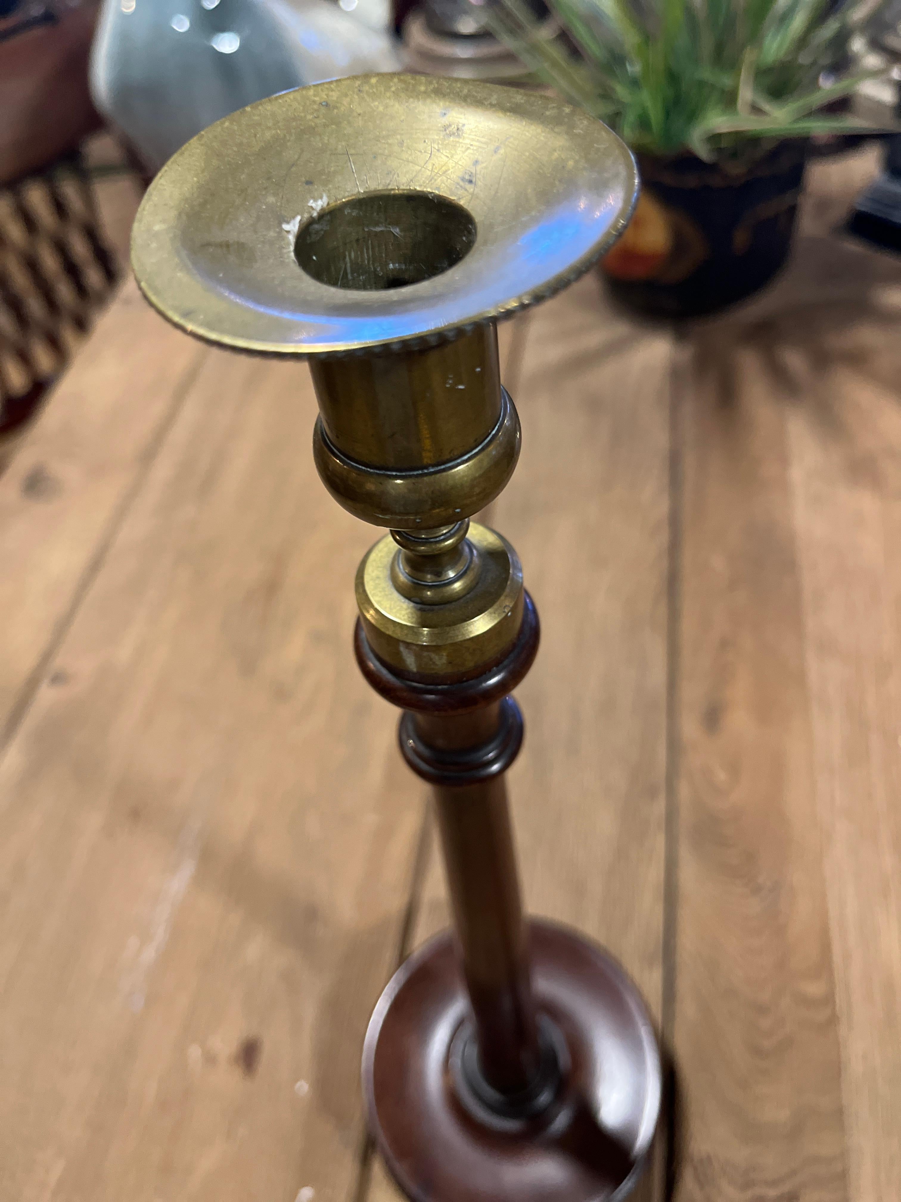 Hardwood Georgian Period English Candlesticks For Sale