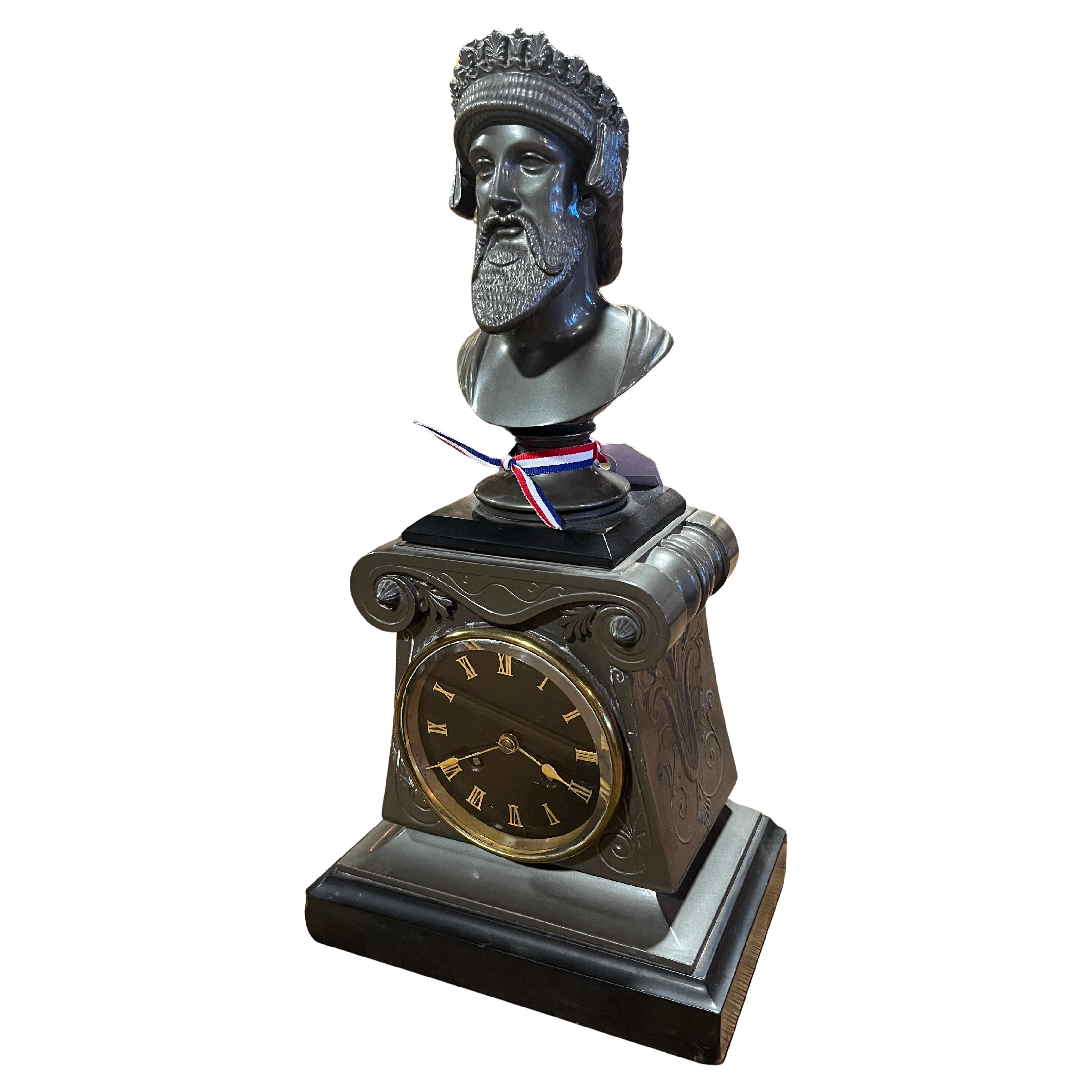 Antique French Egyptian Revival Clock For Sale