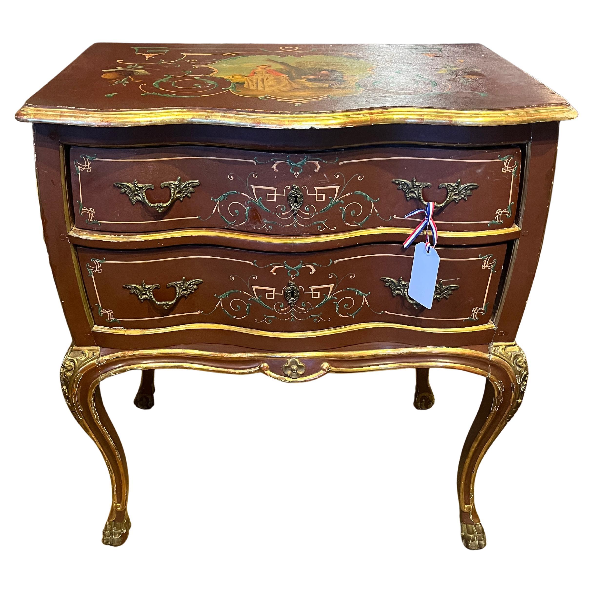 18th Century Venetian Painted Chest For Sale
