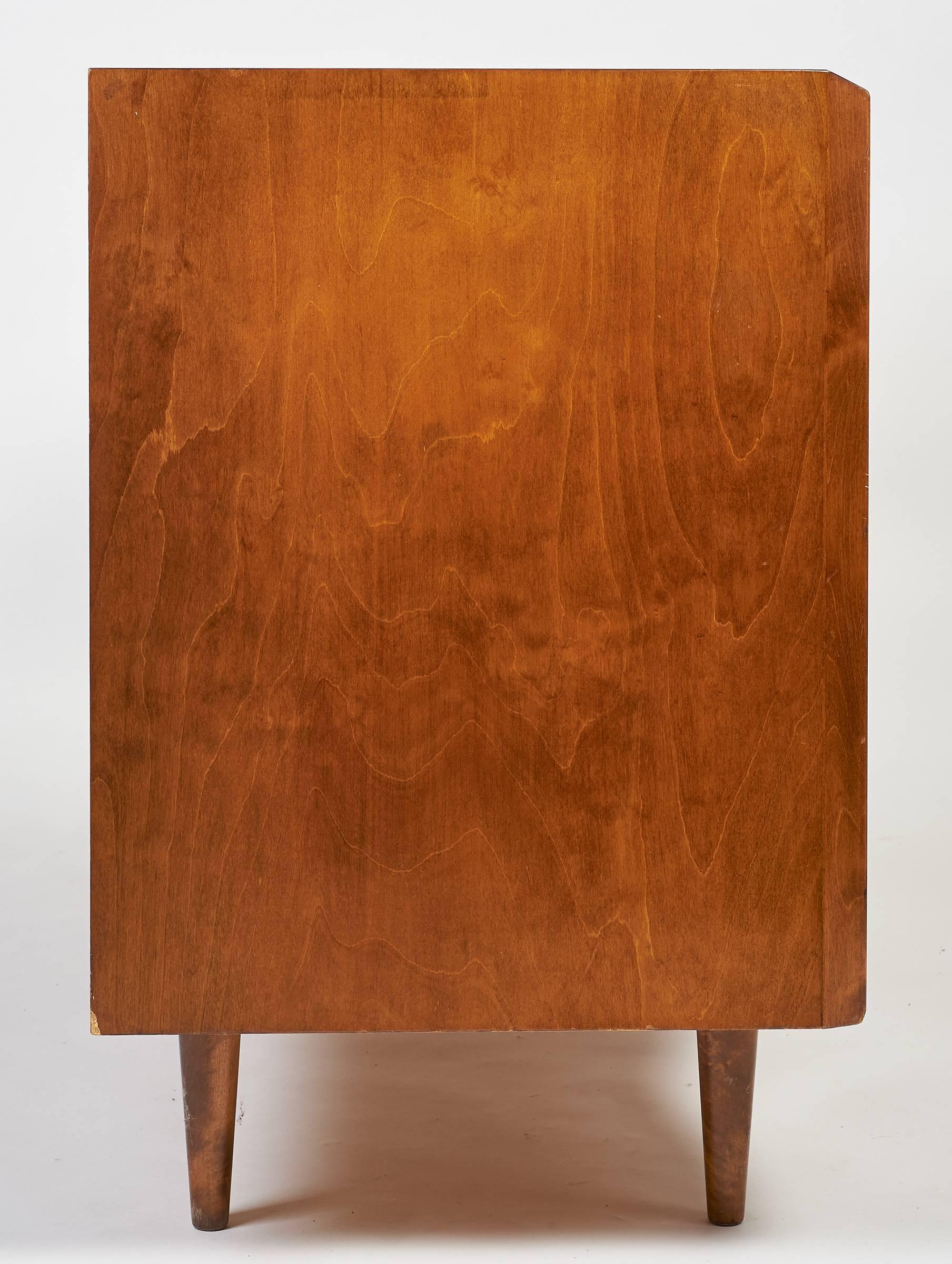 Edmond Spence Wave Front Credenza, circa 1950s In Good Condition In New Rochelle, NY