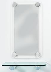 Pace Collection Mirror and Lucite Shelf, circa 1970s