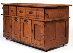 Early 20th Century Bakers Cabinet with Winged Doors
