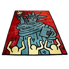 Teppich der Freiheitsstatue von Keith Haring