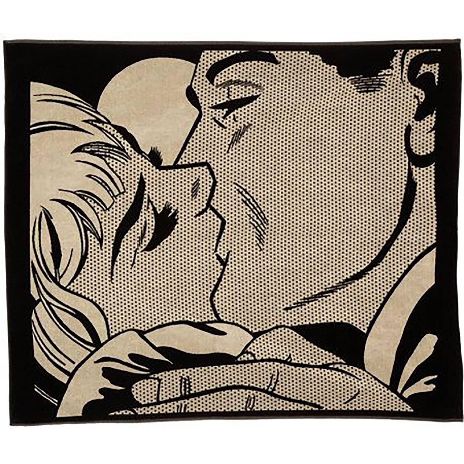 Kiss II Beach Blanket after Roy Lichtenstein