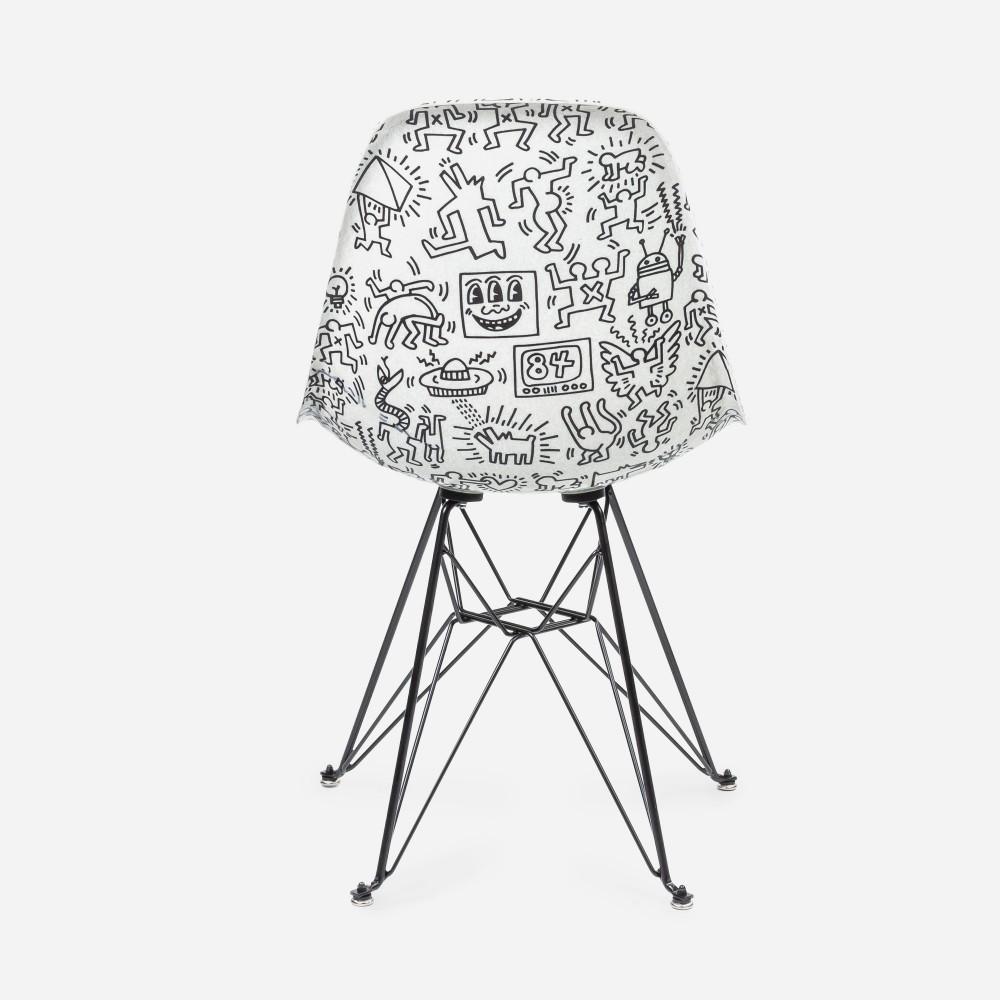 Side Shell Eiffel Chair Faces After Keith Haring For Sale At 1stdibs