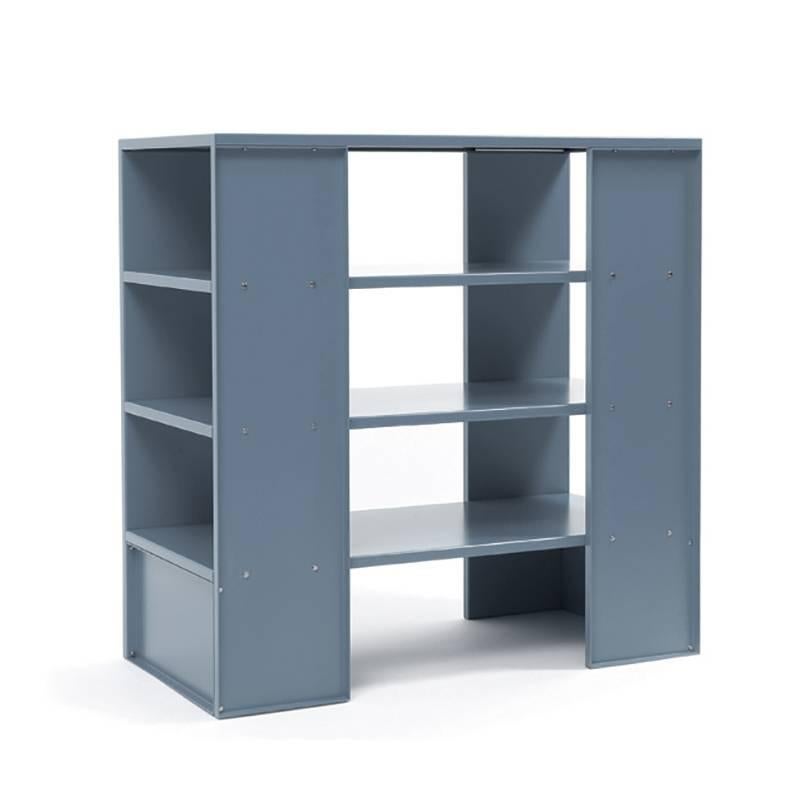 Donald Judd
Bookshelf (bvb 60)
designed 1984/fabricated now
shown in Traffic Grey A (RAL 7042)
21 painted aluminum colors available or copper
39 1/3 x 39 1/3 x 19 3/4 inches
stamped and numbered by Judd Furniture. 

painted aluminum: $10,980
copper: