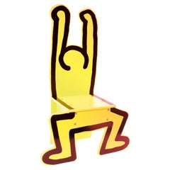 Child's Chair by Keith Haring in Bright Yellow