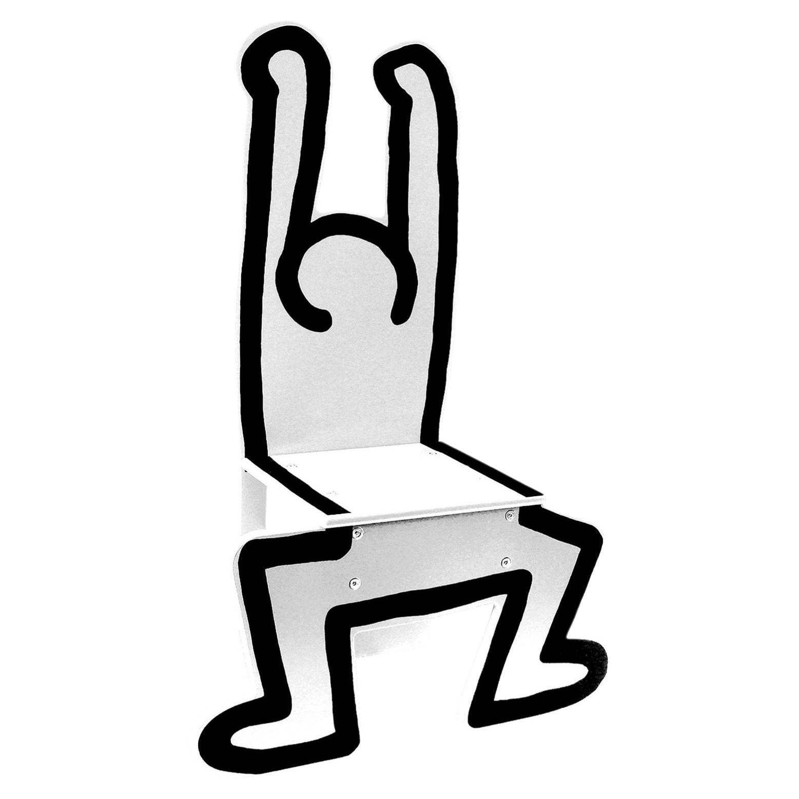 Pre-owned Keith Haring Child's Chair By  In Bright White