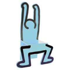 Child's Chair by Keith Haring in Bright Blue