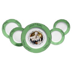 Madame de Pompadour (née Poisson) Dinner Service by Cindy Sherman in Apple Green