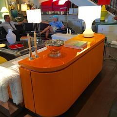Orange Laquer Sideboard or Credenza
