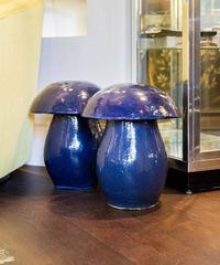Pair of Italian Ceramic Mushrooms