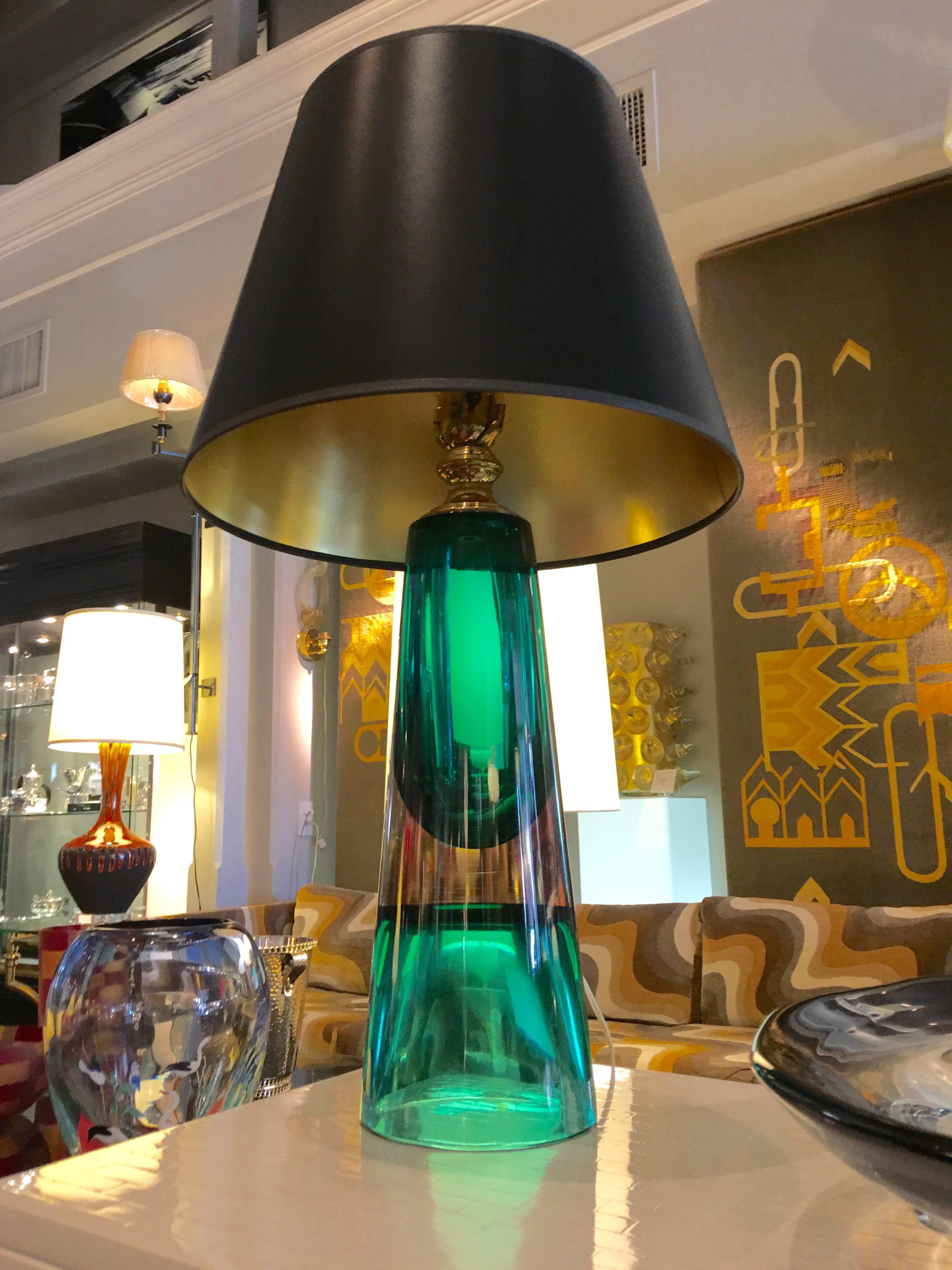 Italian Flavio Poli for Seguso Table Lamp For Sale