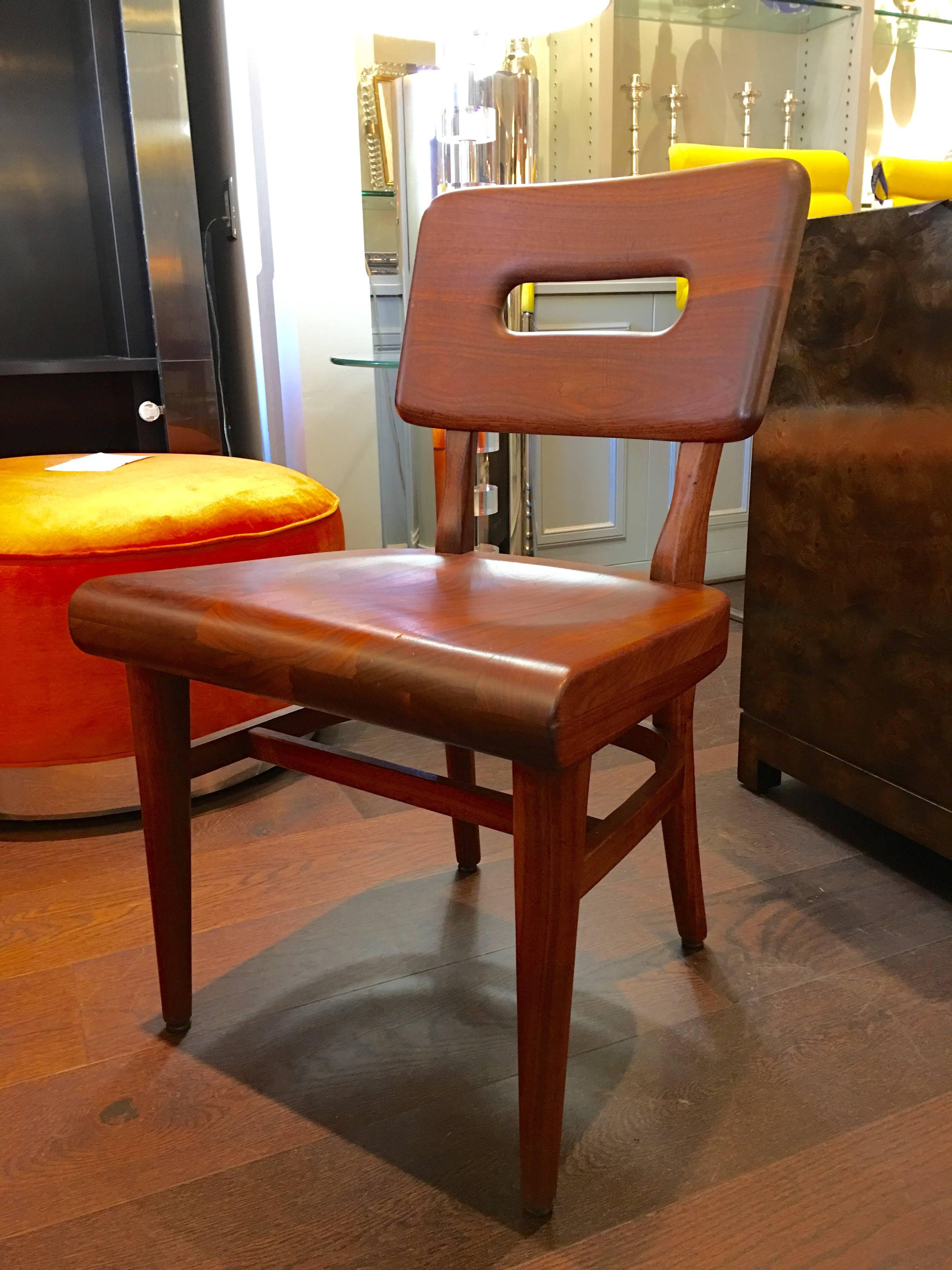 Very rare W H Gunlocke chairs fully restored with matte finish, circa 1940.