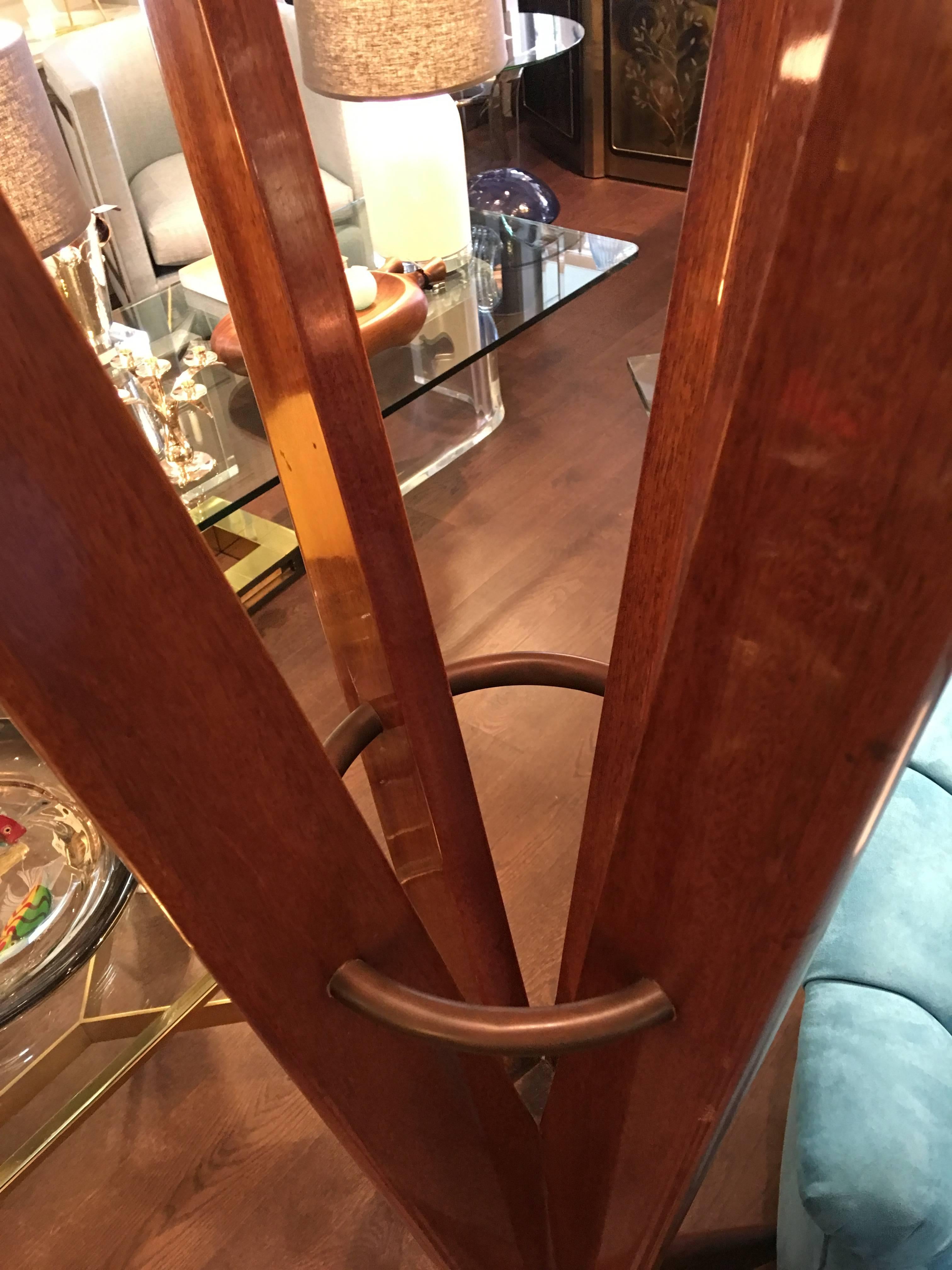 American Mid-Century Modern Wood Coat Stand For Sale