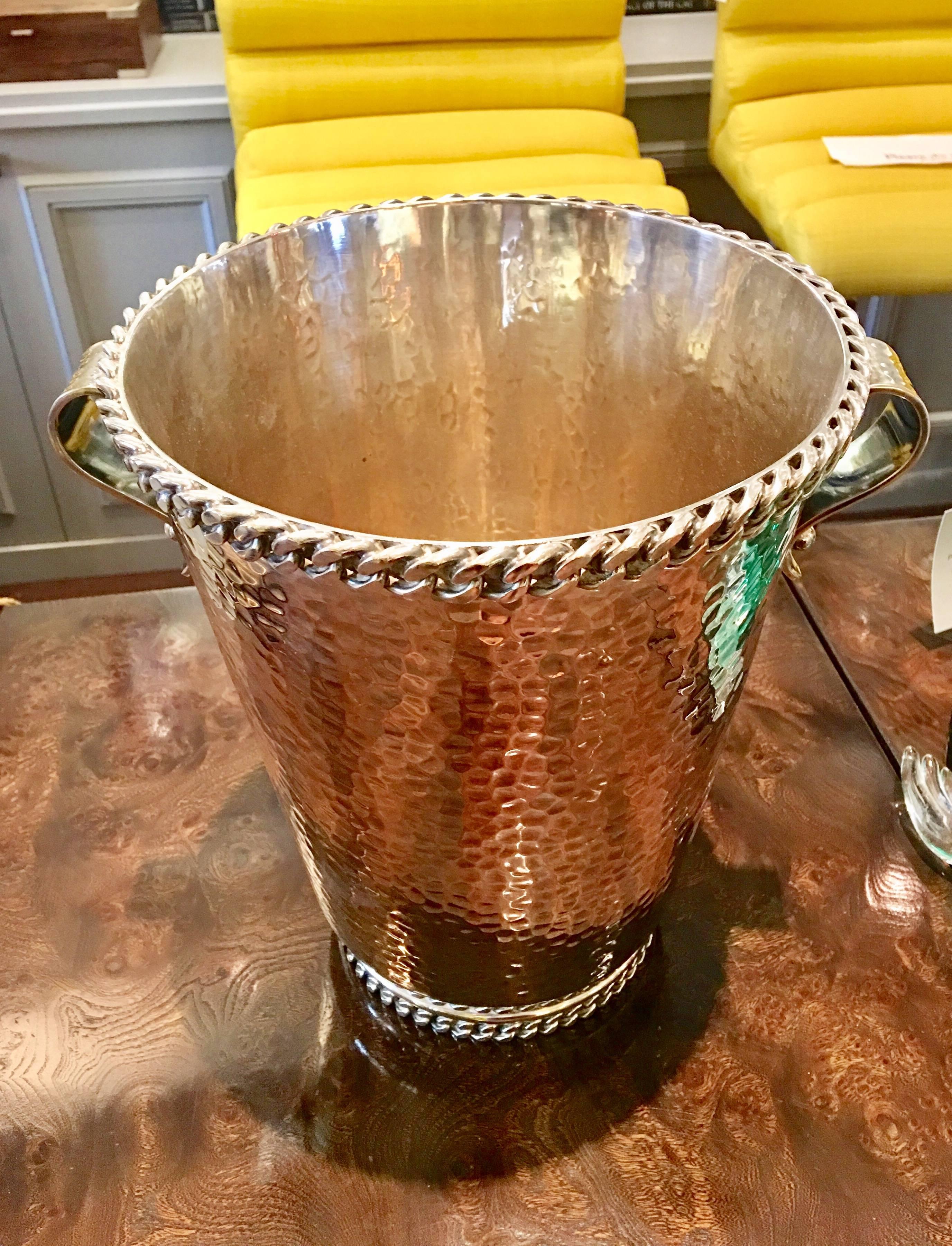 French Champagne Bucket by Jean Despres For Sale