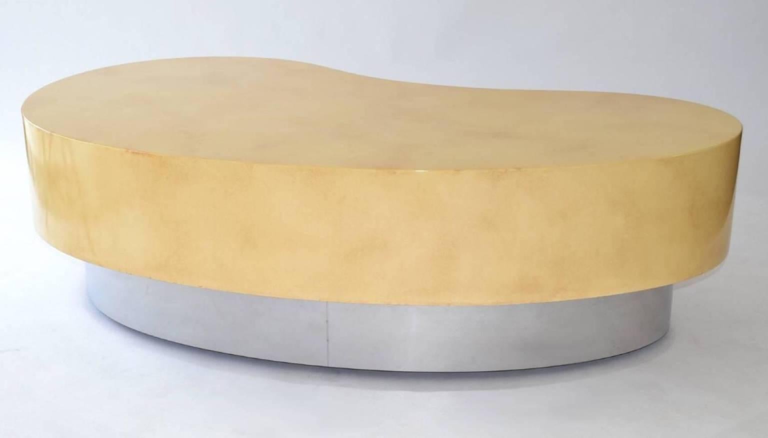 American Kidney Shaped Biomorphic Coffee or Cocktail Table after Springer For Sale
