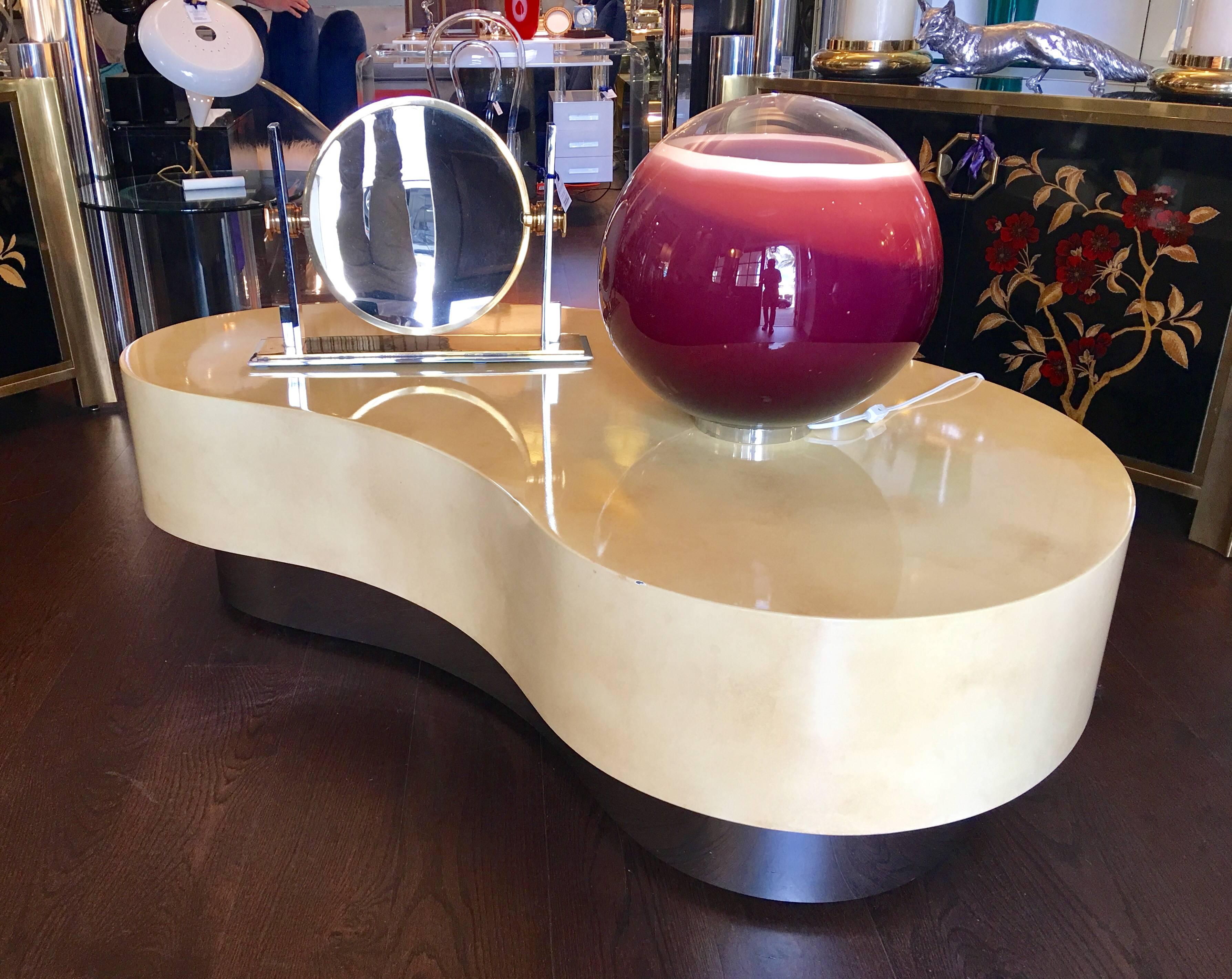 Late 20th Century Kidney Shaped Biomorphic Coffee or Cocktail Table after Springer For Sale