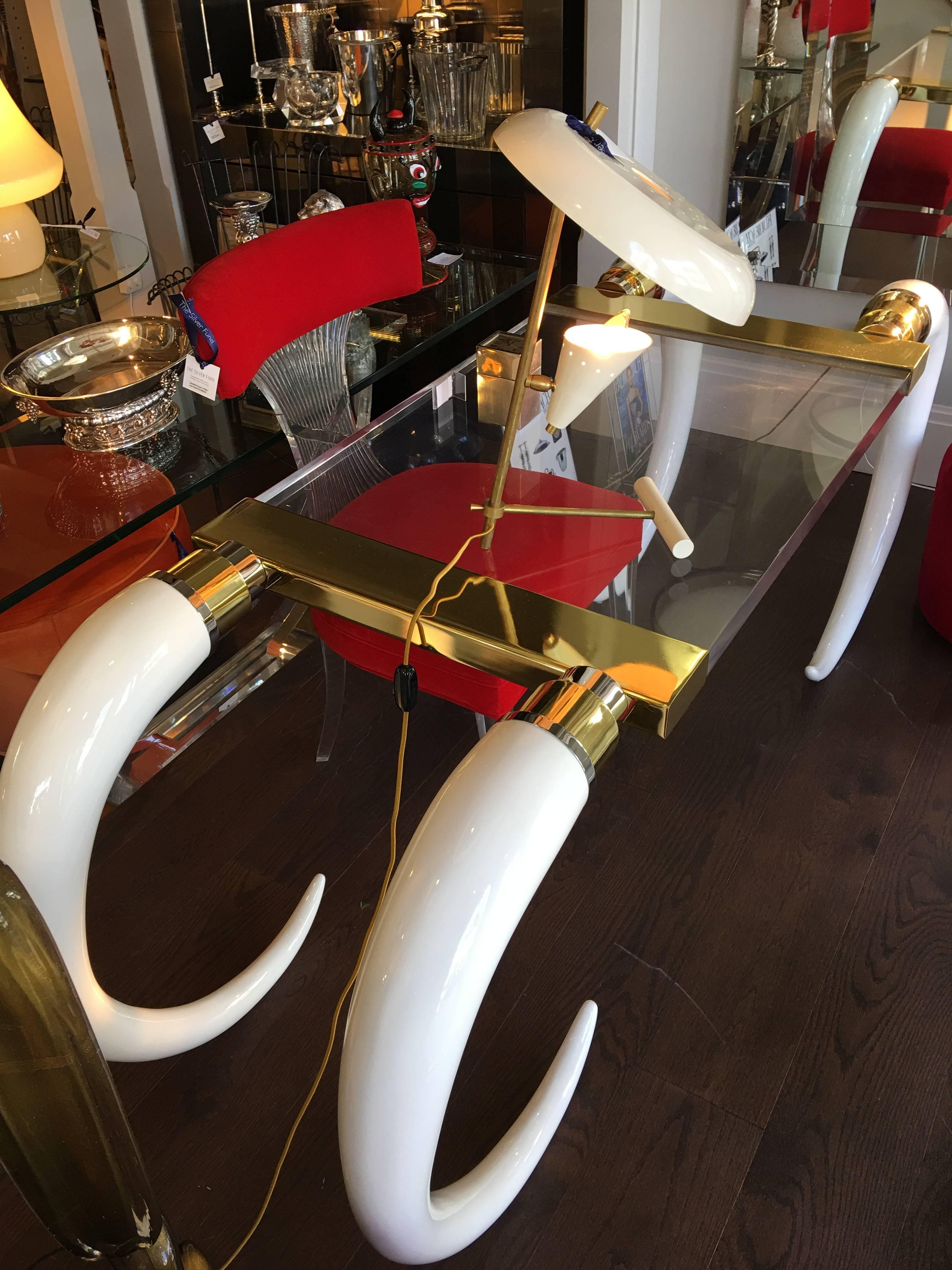 Late 20th Century Elephant Tusk Desk For Sale