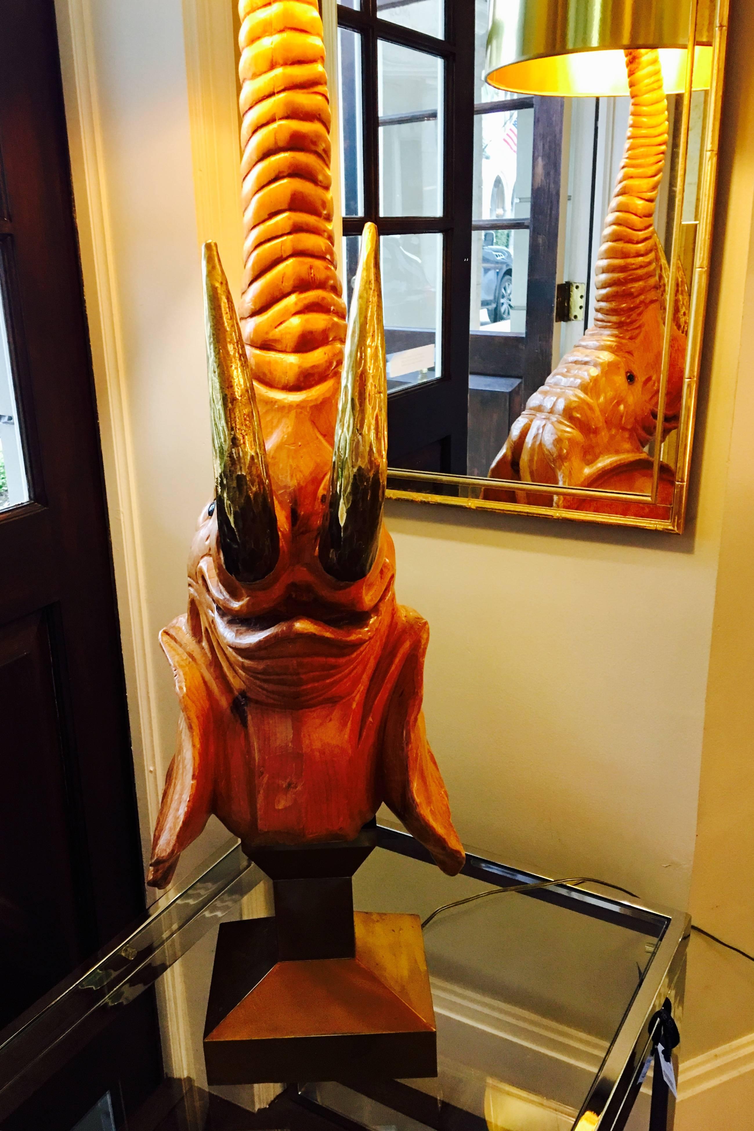 Large Elephant Lamp in the Manner of Gabriella Crespi In Good Condition For Sale In Palm Beach, FL