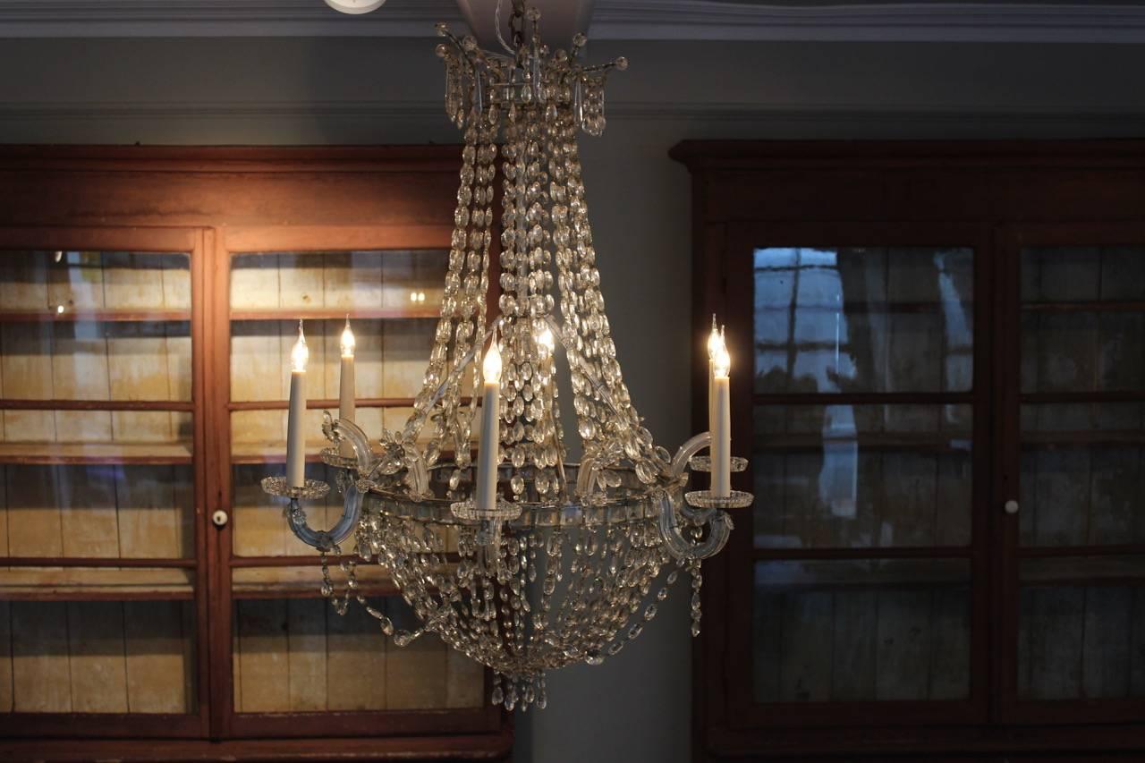 Carlos IV Cut-Glass Chandelier In Good Condition In Gloucestershire, GB