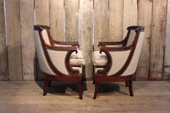 Early 19th Century, Louis Philippe Mahogany Bergères