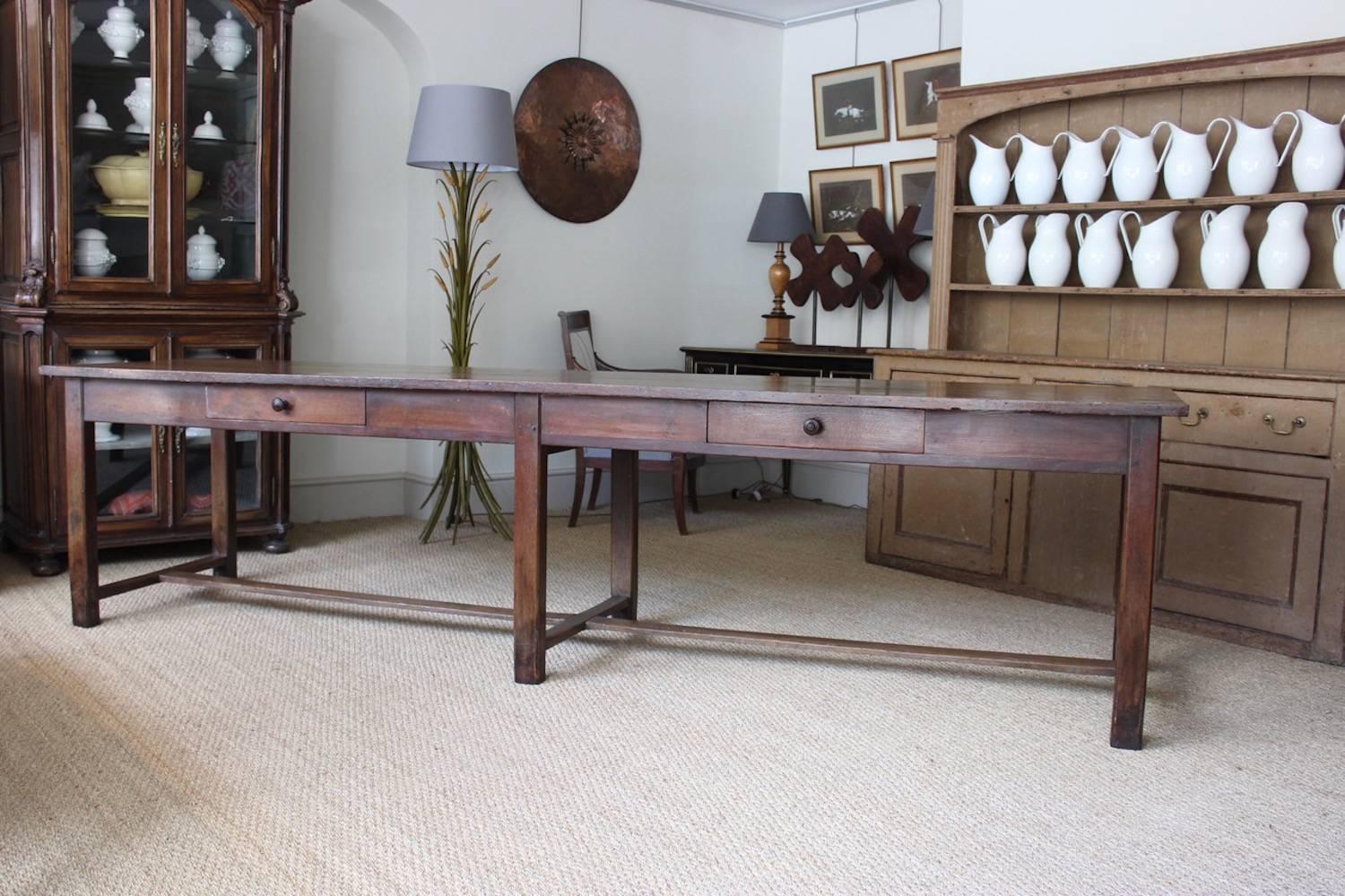 Large 19th Century French Oak Serving or Dining Table In Good Condition In Gloucestershire, GB