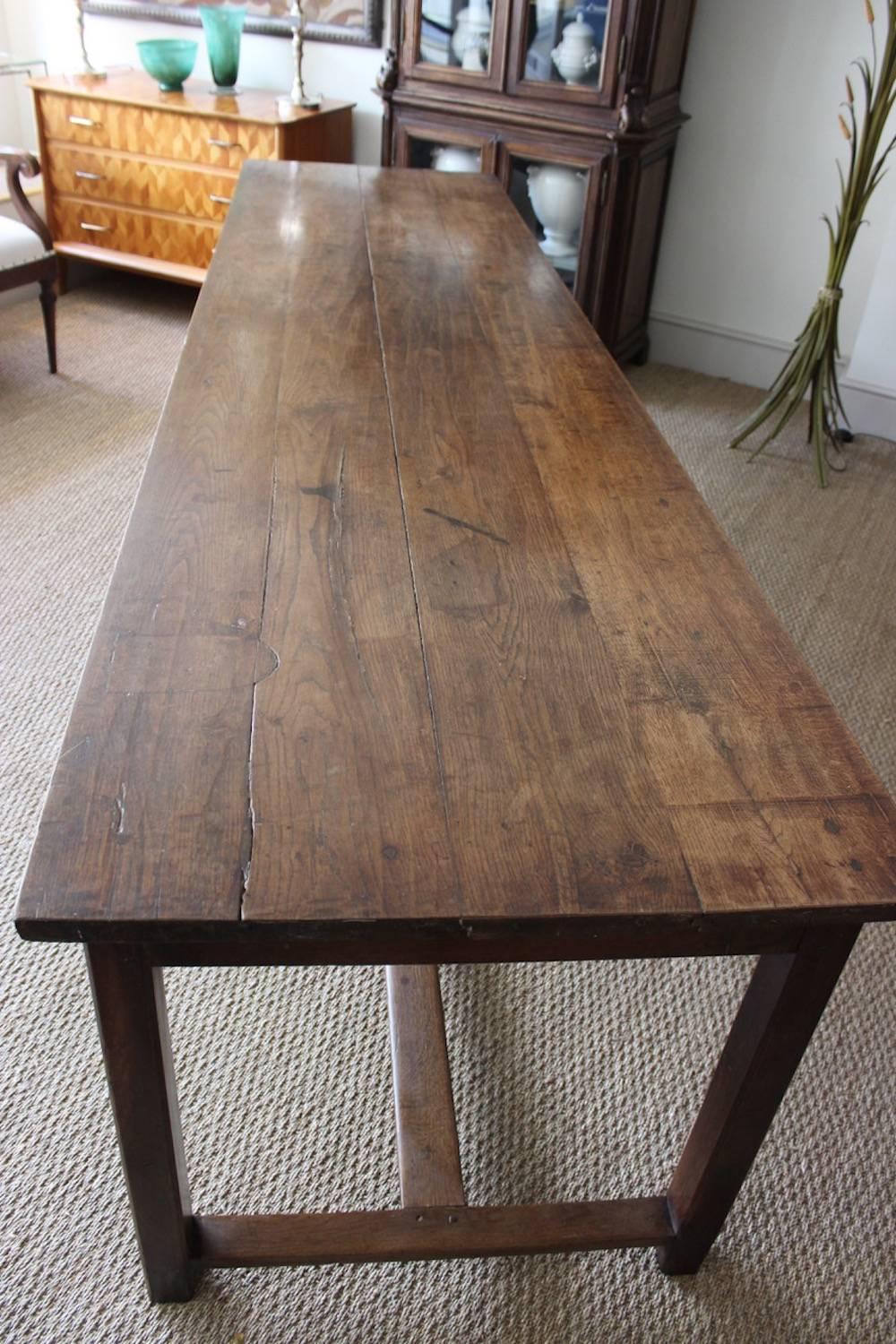 Large 19th Century French Oak Serving or Dining Table 2