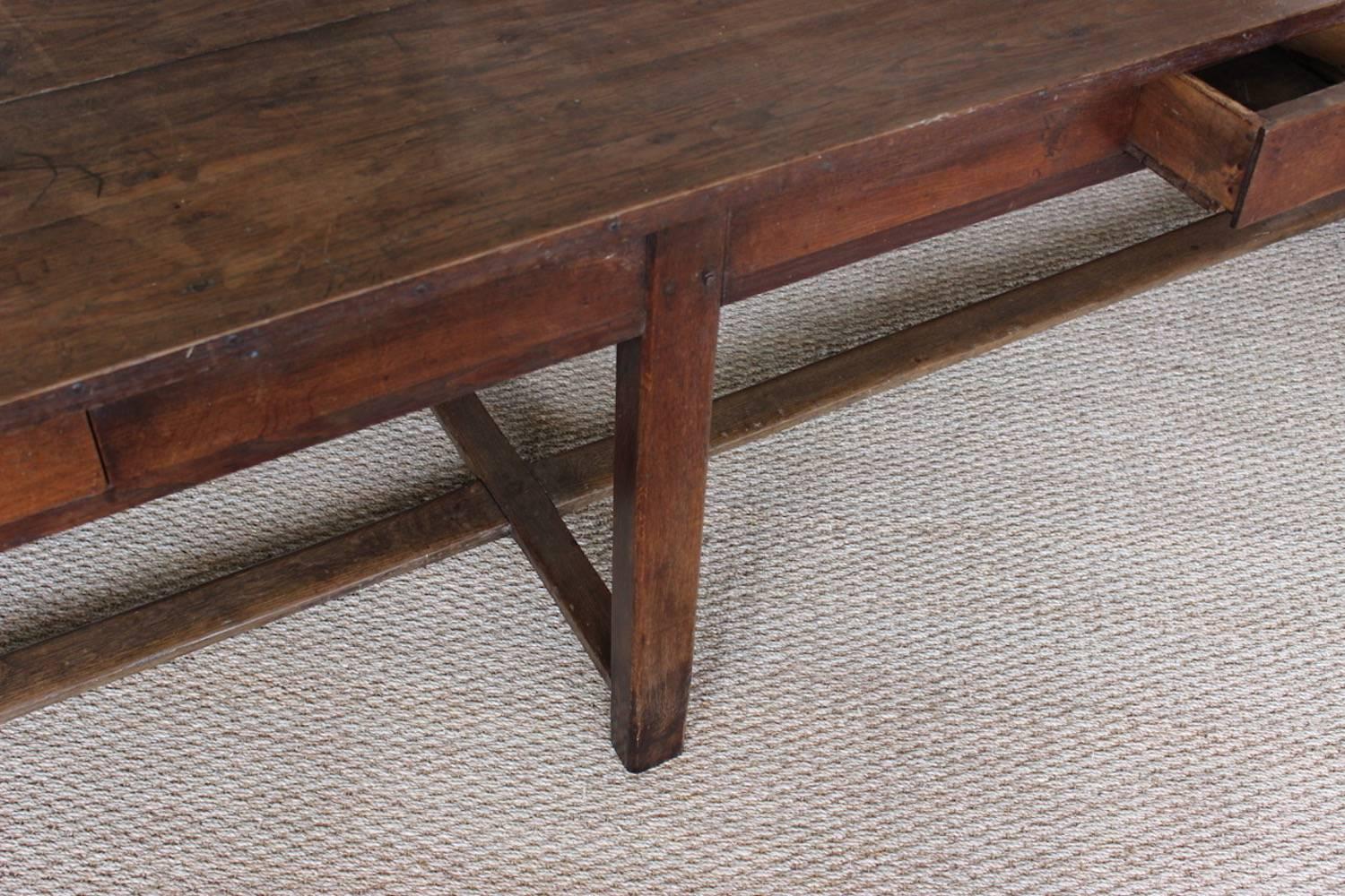 Large 19th Century French Oak Serving or Dining Table 5