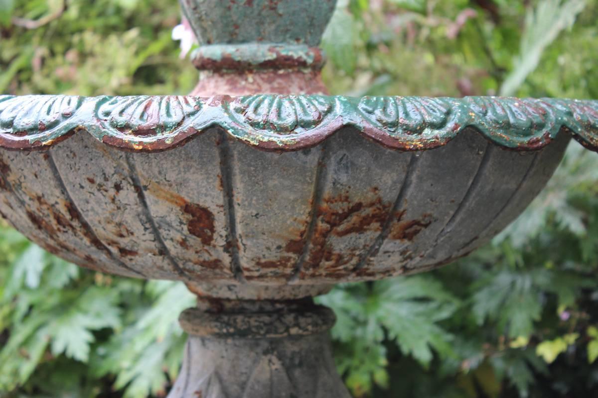 Victorian 19th Century English Cast-Iron Garden Fountain