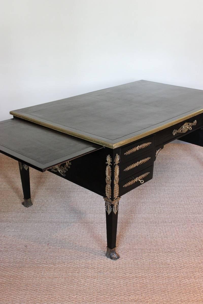 Fine Empire Style Ebonized Desk, circa 1900 In Excellent Condition In Gloucestershire, GB