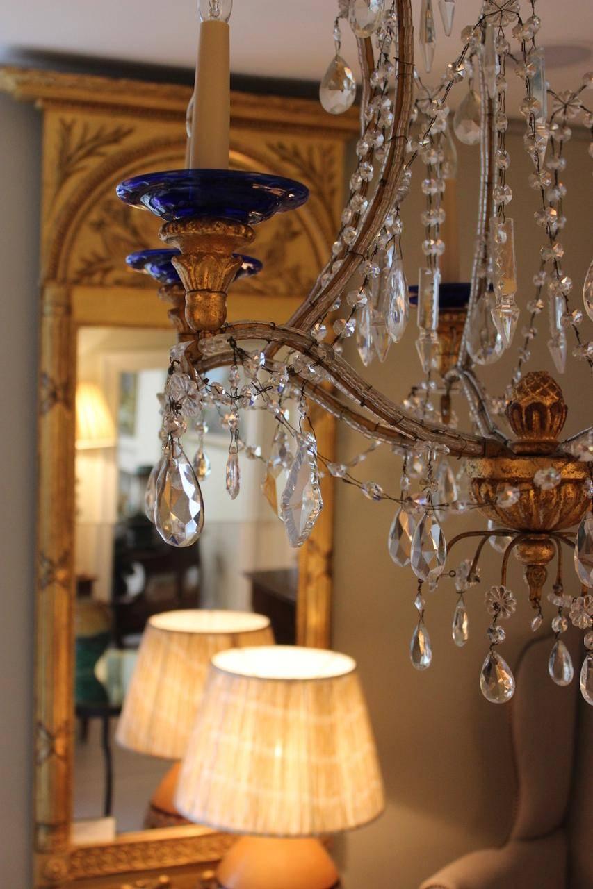 1930s Italian Glass Chandelier In Excellent Condition In Gloucestershire, GB