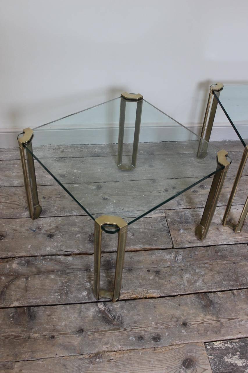 Modern Pair of 1970s Occasional or Sofa Tables by Peter Ghyczy For Sale