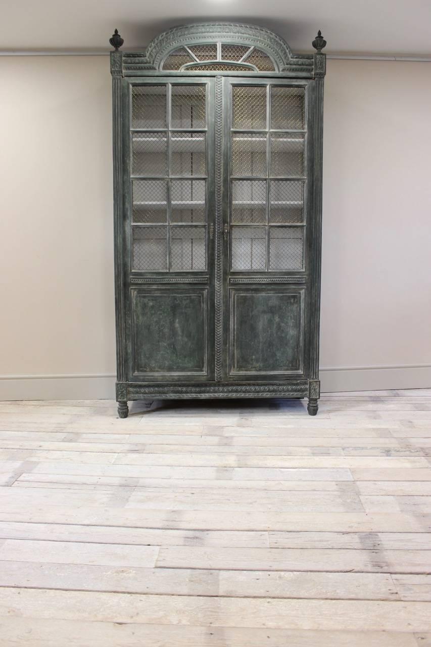 20th Century French Louis XVI Revival Painted Bookcase