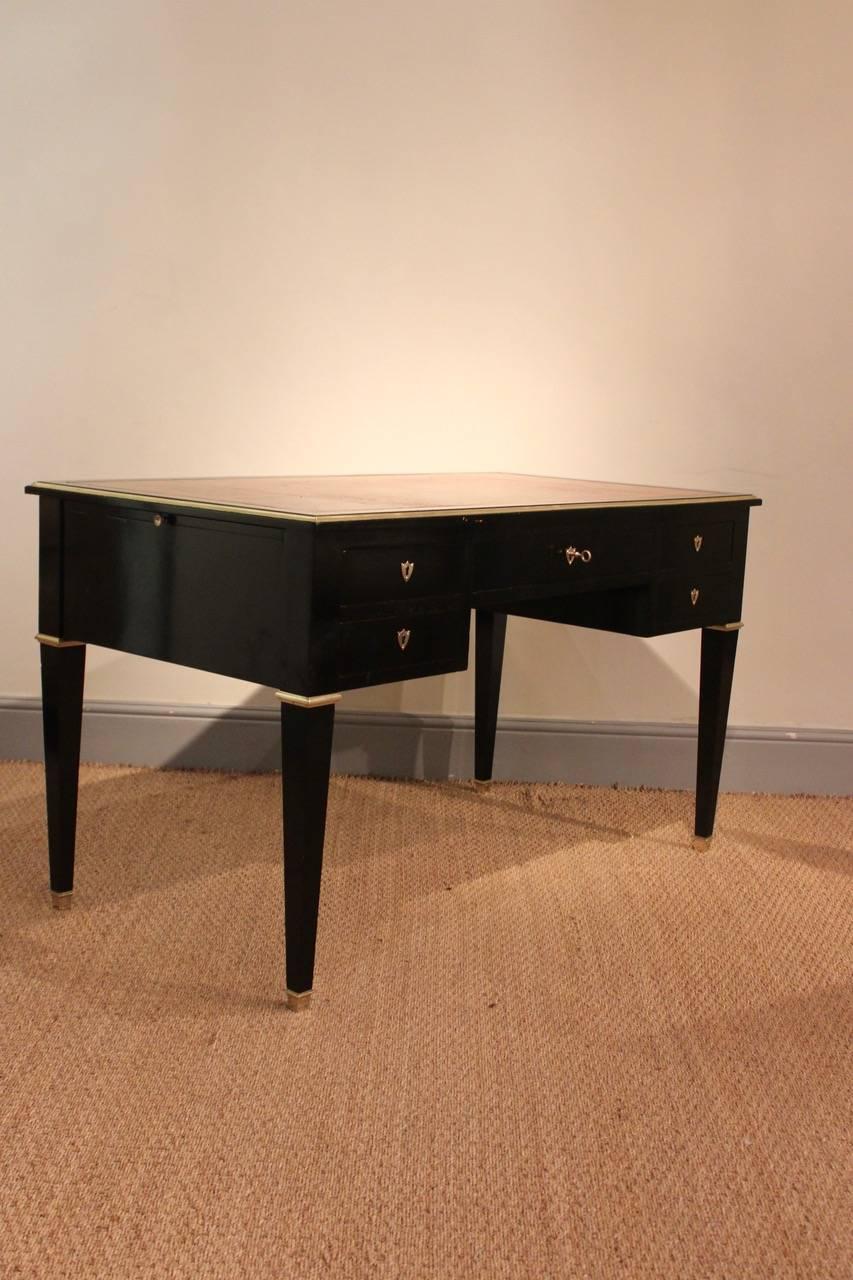 Louis XVI French Ebonized Bureau Plat