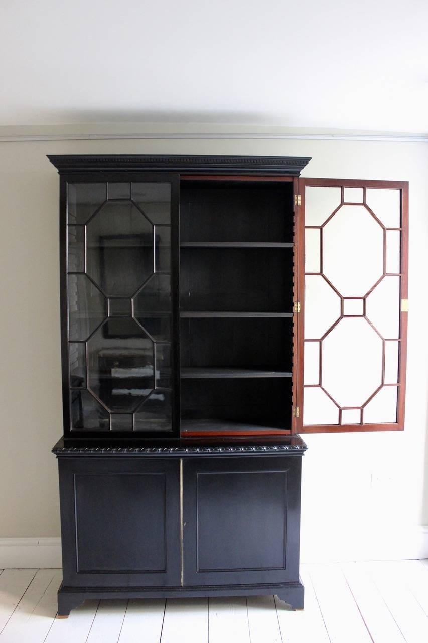 Ebonized Late 19th Century Ebonised Bookcase