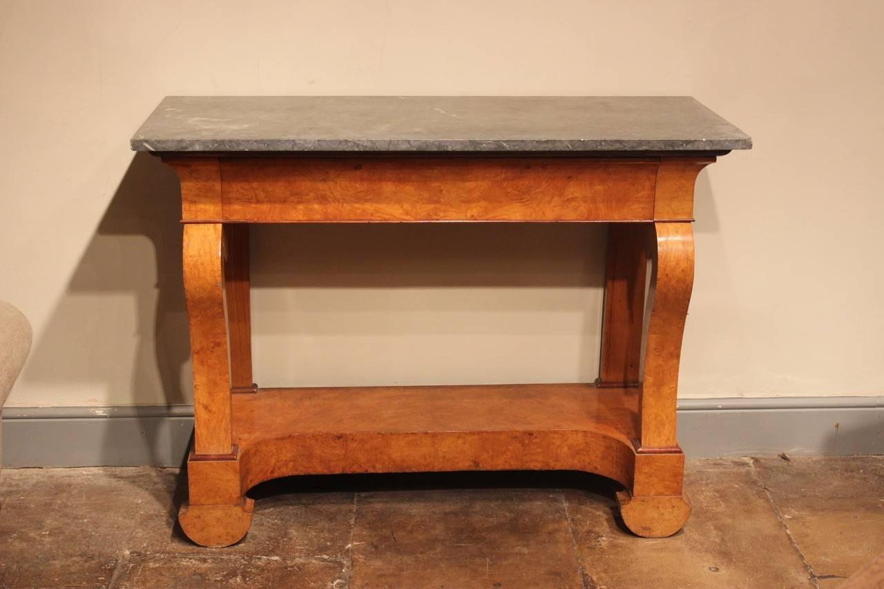 Charles X Stylish 19th Century French Ash Console Table For Sale