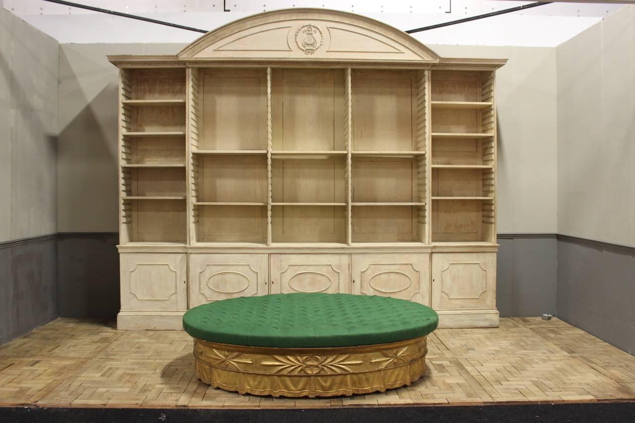 George III Outstanding 18th Century English Country House Painted Bookcase