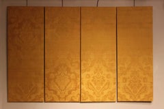 Set of Four 19th Century Silk Damask Panels