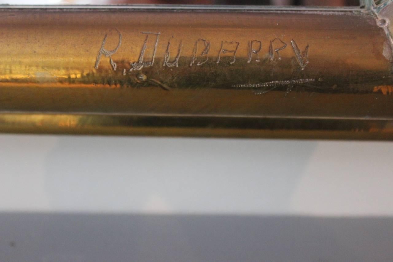 Stylish 1970s Brass Mirror by Dubarry In Excellent Condition In Gloucestershire, GB