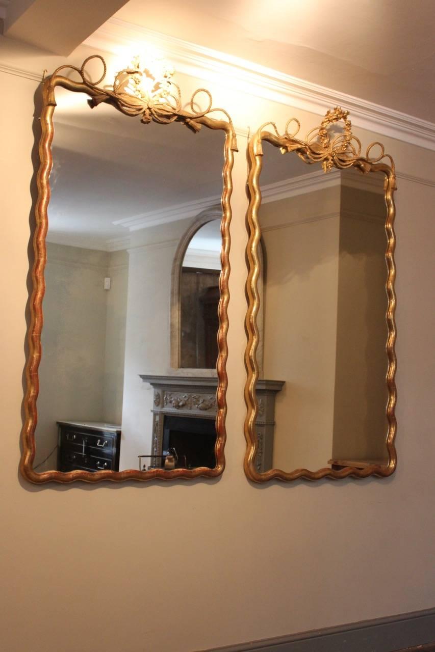 Pair of Napoleon III Giltwood Mirrors 2