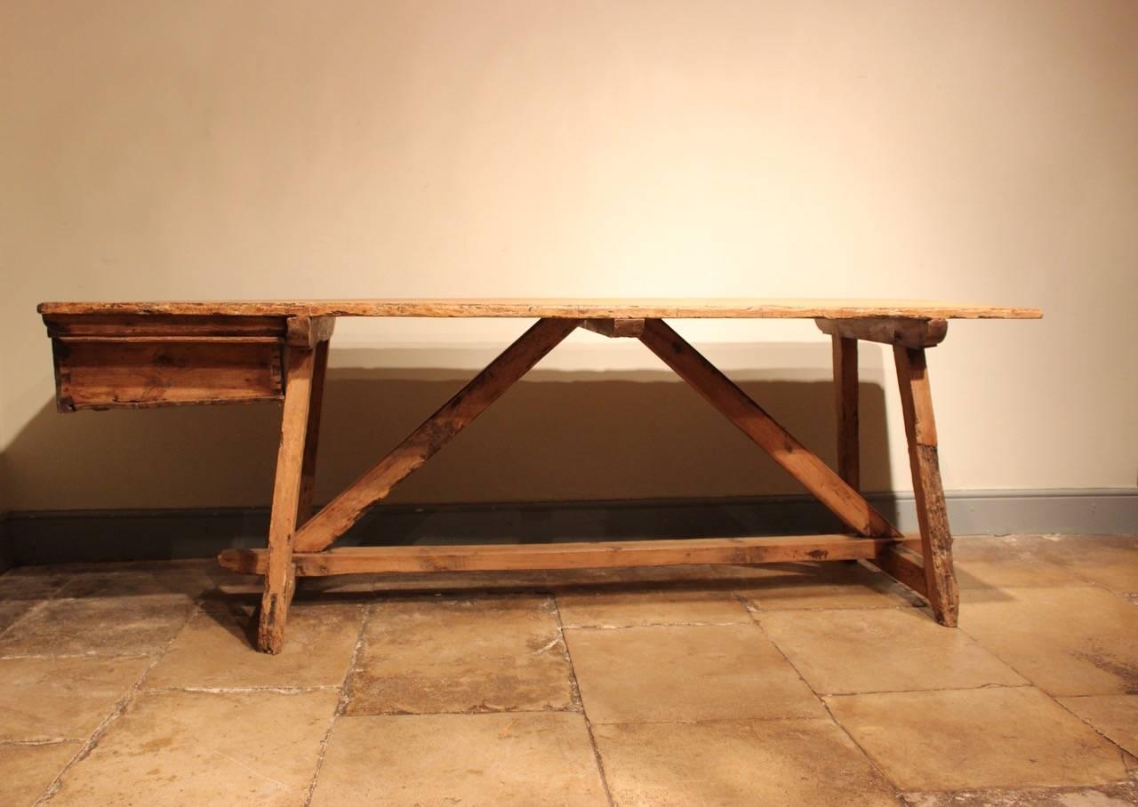 Untouched and Rare 18th Century Spanish Pine Table 4
