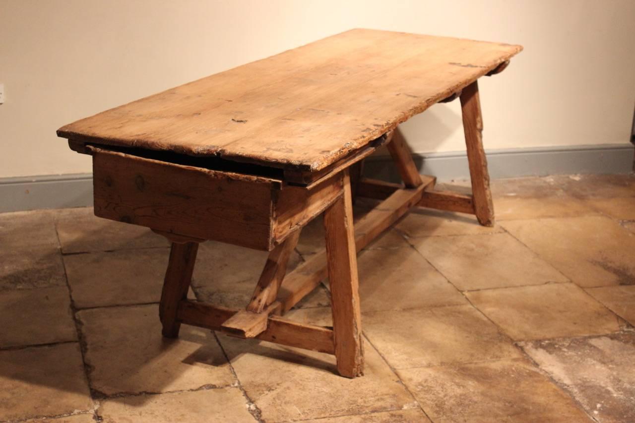 Untouched and Rare 18th Century Spanish Pine Table 2