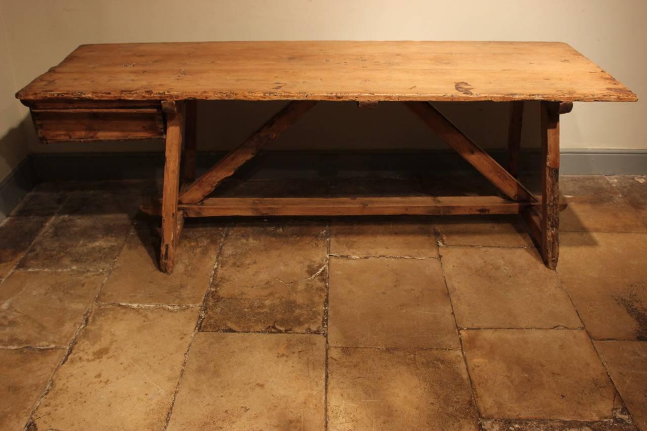 Untouched and Rare 18th Century Spanish Pine Table 5