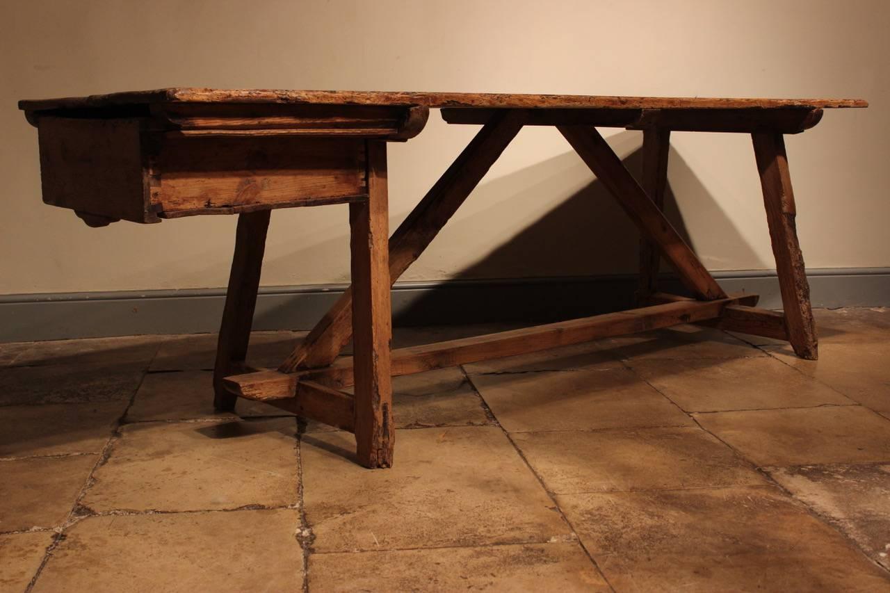 18th Century and Earlier Untouched and Rare 18th Century Spanish Pine Table