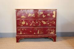 18th Century and Later Lacquered Chinoiserie Commode