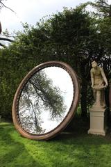 Rare Pair of Very Large 19th Century Country House Walnut Mirrors